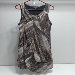 Snakeskin design sleeveless top